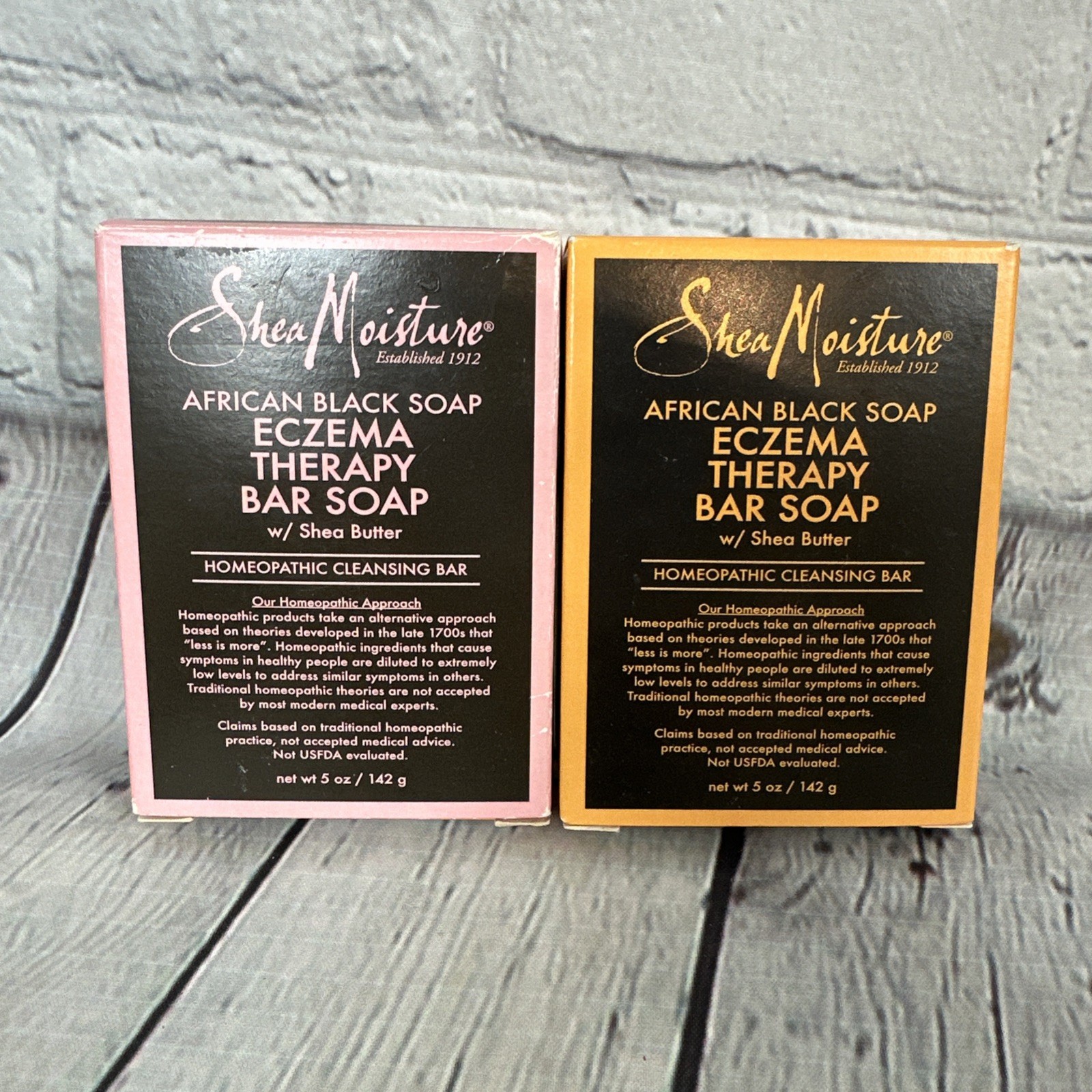 Shea Moisture African Black Soap Eczema Therapy Bar Soap 5 Oz Each 2 PACK