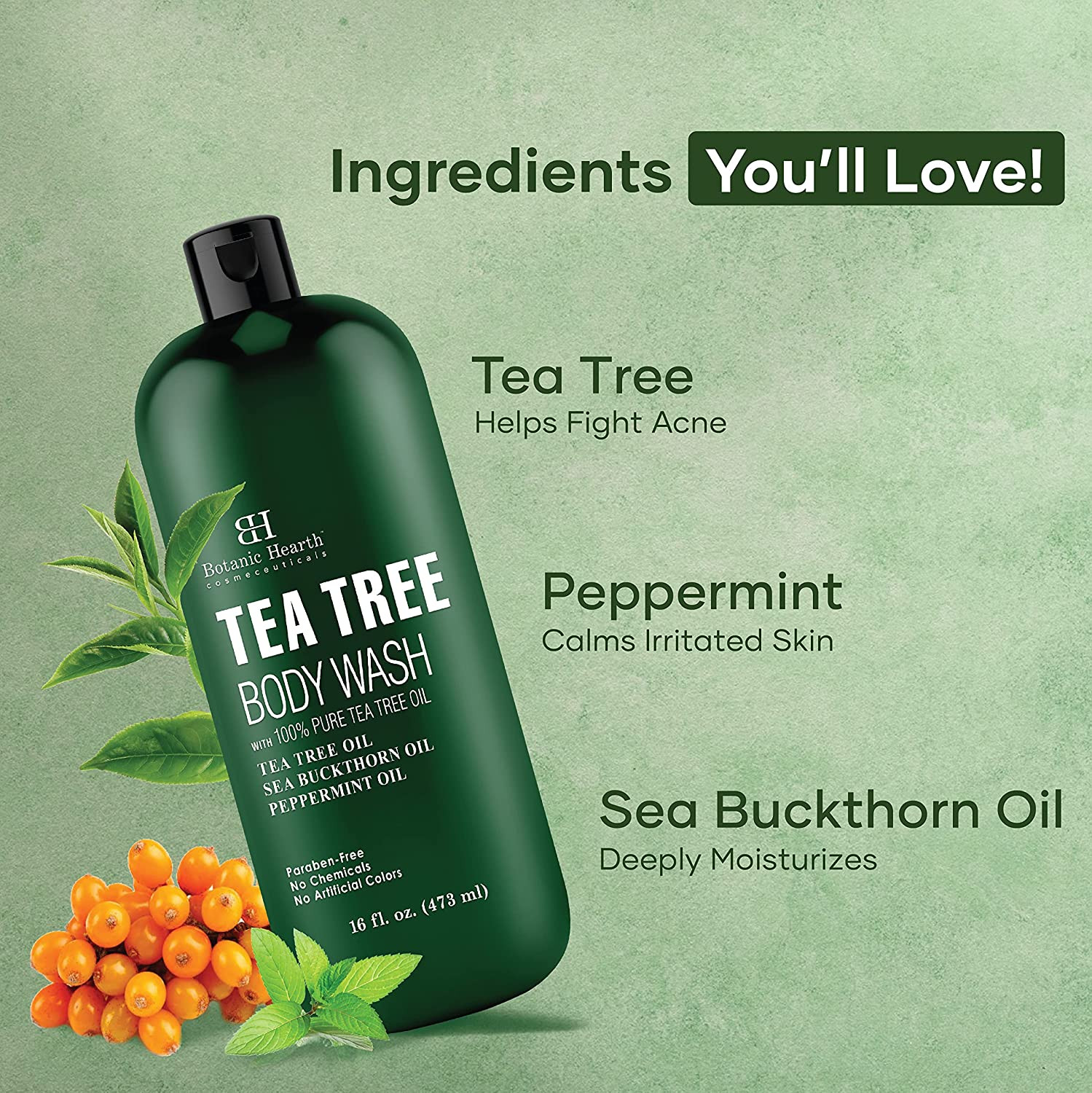 Body Wash,Ringworms,Acne,Eczema & Body Odor,Healthy Skin,Feet,NaturallyScented