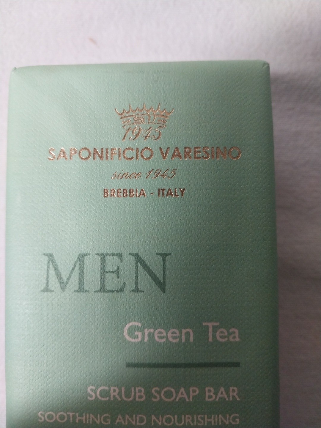 1PCS SAPONIFICIO VARESINO Face & Body Scrub Scented Soap Bar GREEN TEA 10.5 Oz