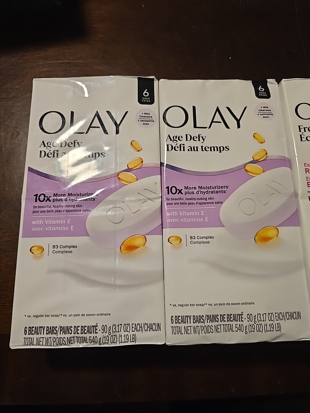 3 Pc Mix OLAY Fresh Age Defy/Radiance Beauty Soap w/Rose Water/Vitamin E (C019)