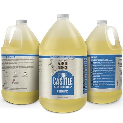 Pure Castile Soap Liquid Organic, Certified Palm 64 Fl Oz (Pack of 1) Unscented