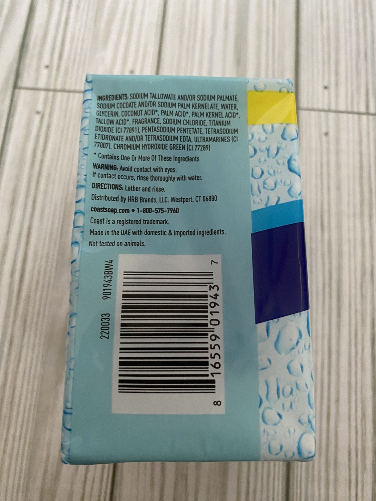 Coast Deodorant Soap Pack Of 2 Bar Fresh Scent 4.12 oz Each Eye Opener Bonus SZ