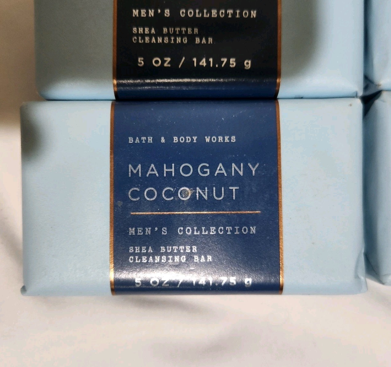 Bath & Body Works Bar Soap Mens Mahogany Coconut Shea Butter 5 Oz Lot Of 4