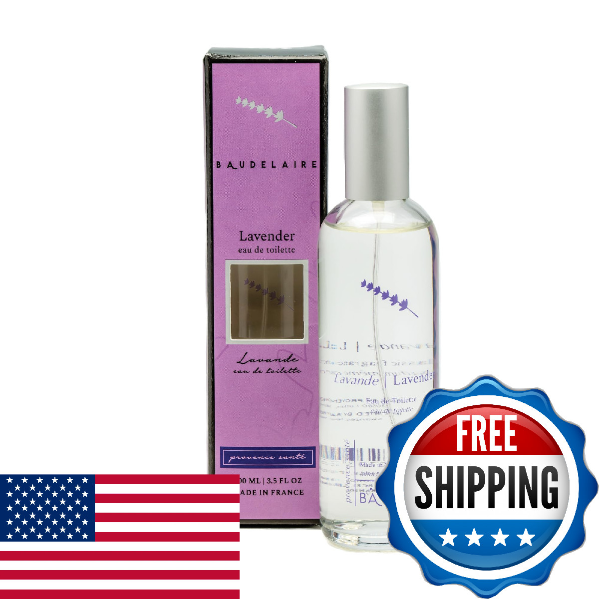 Provence Sante Eau de Toilette Spray – Luxury Long-Lasting Fragrance – Lavender
