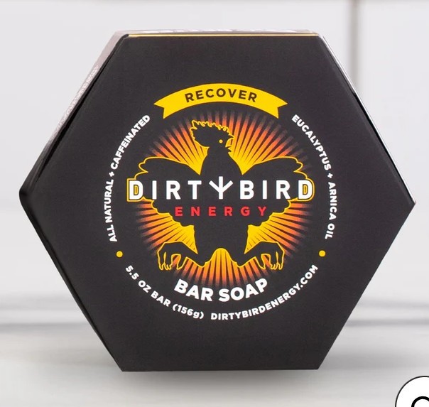 2 Pack Dirty Bird All Natural Eucalyptus Arnica Oil Caffeinated Soap 5.5 oz Bars