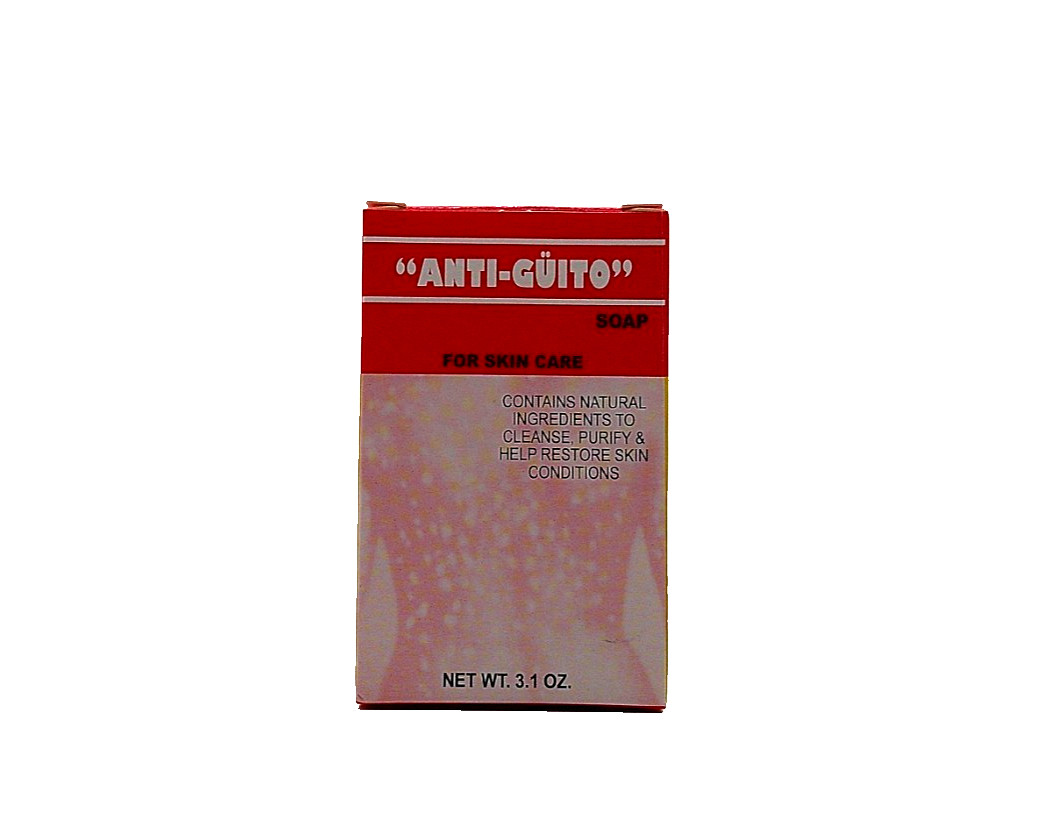 (Pack of 2) Anti-Güito Bar Soap for Skin Care Natural Botanical Formula, 3.1 oz
