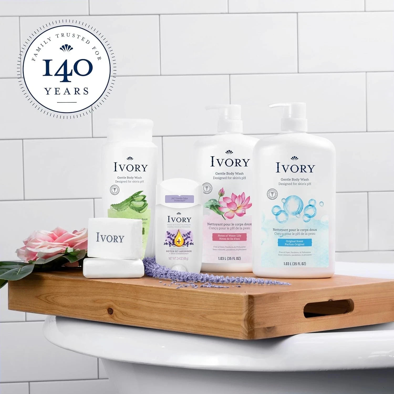 Ivory Gentle Bath Bar Soap, 4 oz 10 Count, 99.44 Pure, Family Pack…