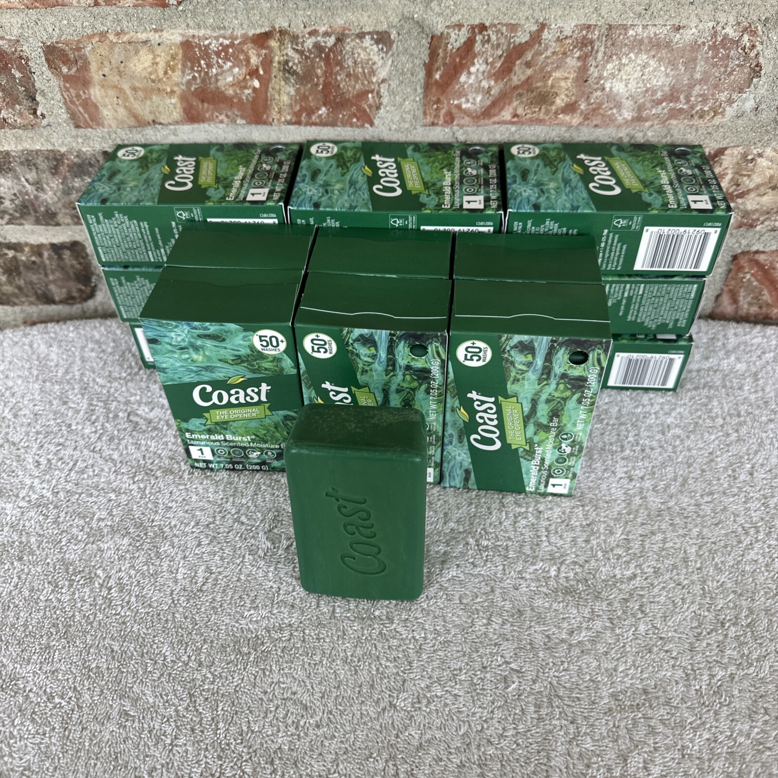 Coast 18 Bars Soap Moisturizing Luxurious Emerald Burst Each Bar 7.05 Oz Jumbo18