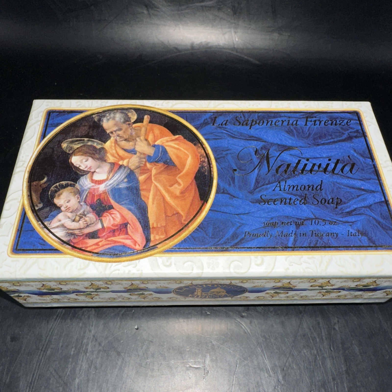 LA SAPONERIA FIRENZE ITALIAN ALMOND SCENTED LUXURY SOAP ITALY-TUSCANY BAR 10.5OZ