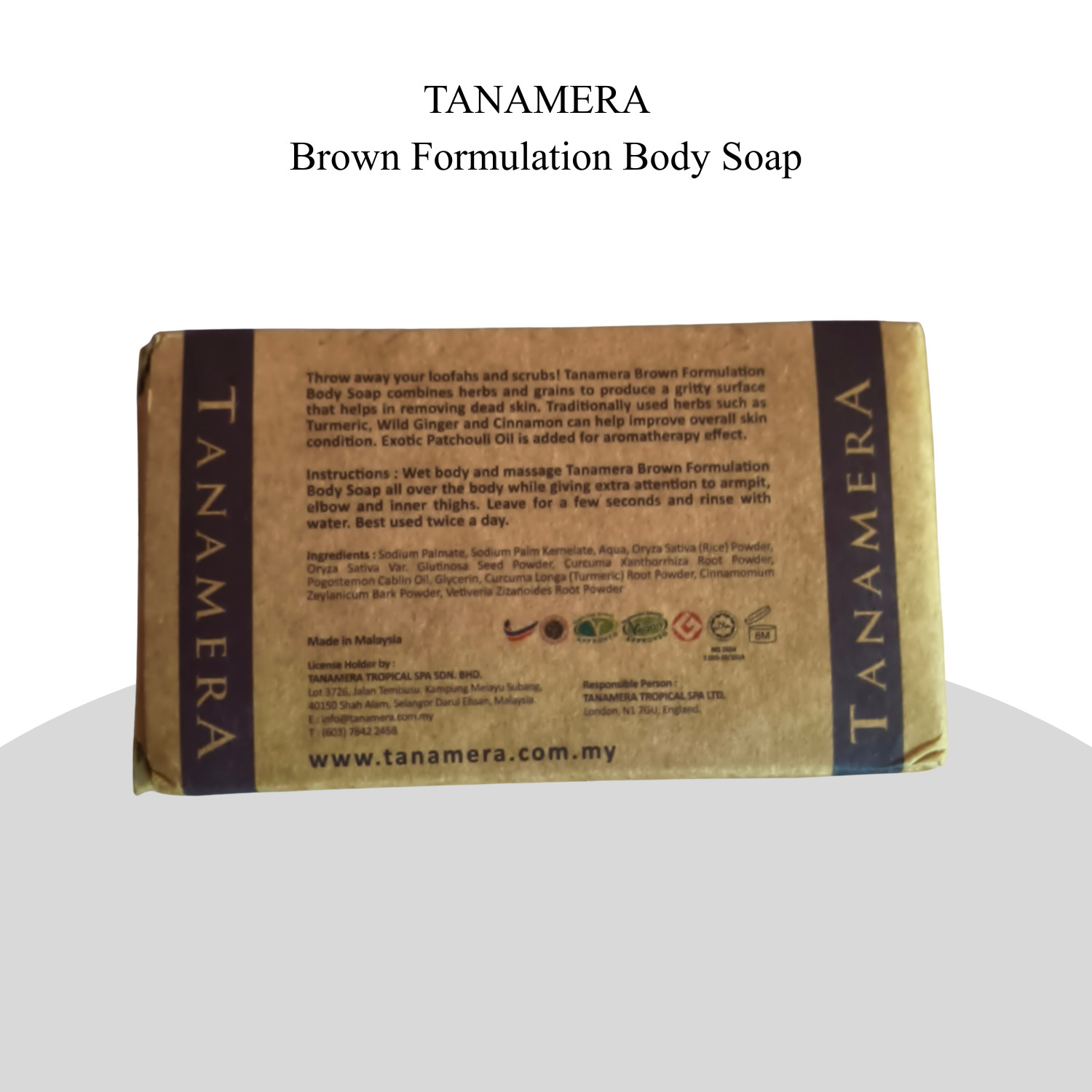 TANAMERA Natural Herbal Body & Face Scrub Soap Clear Skin & Remove Oil Anti Acne