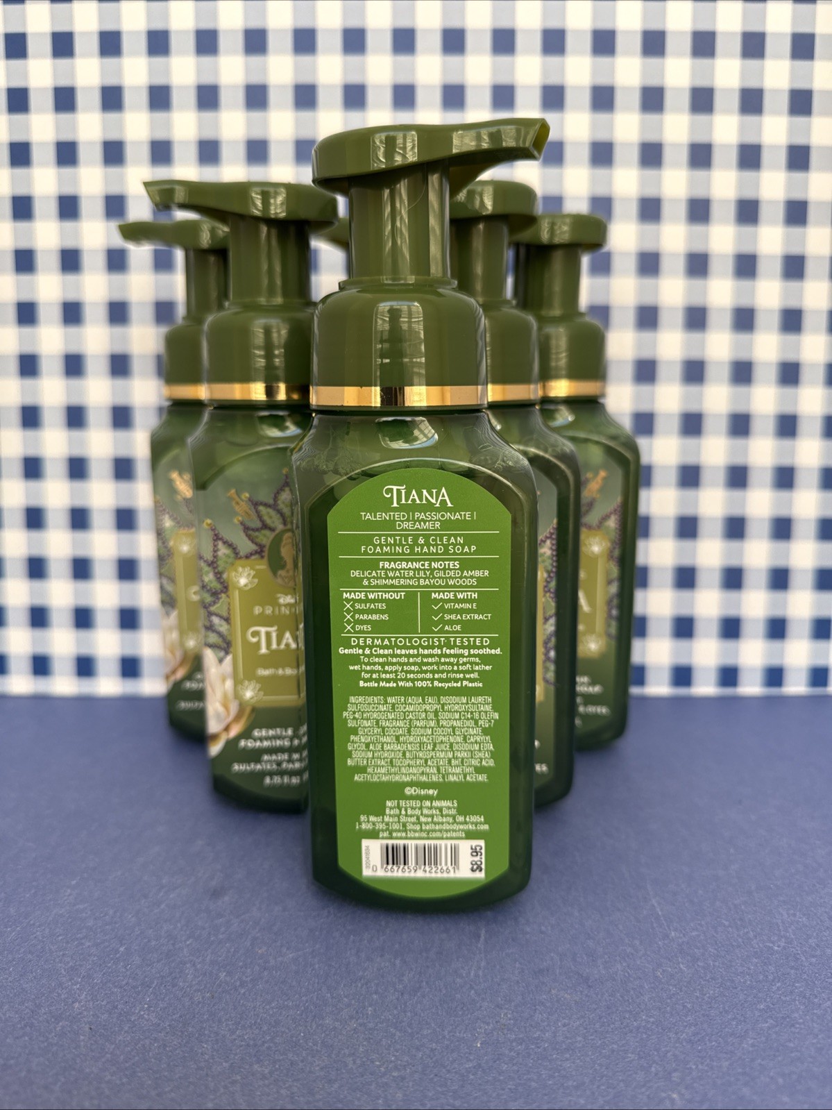 6X ~ Bath & Body Works ~ TIANA ~ Disney Princess ~ Gentle Foaming Hand Soap
