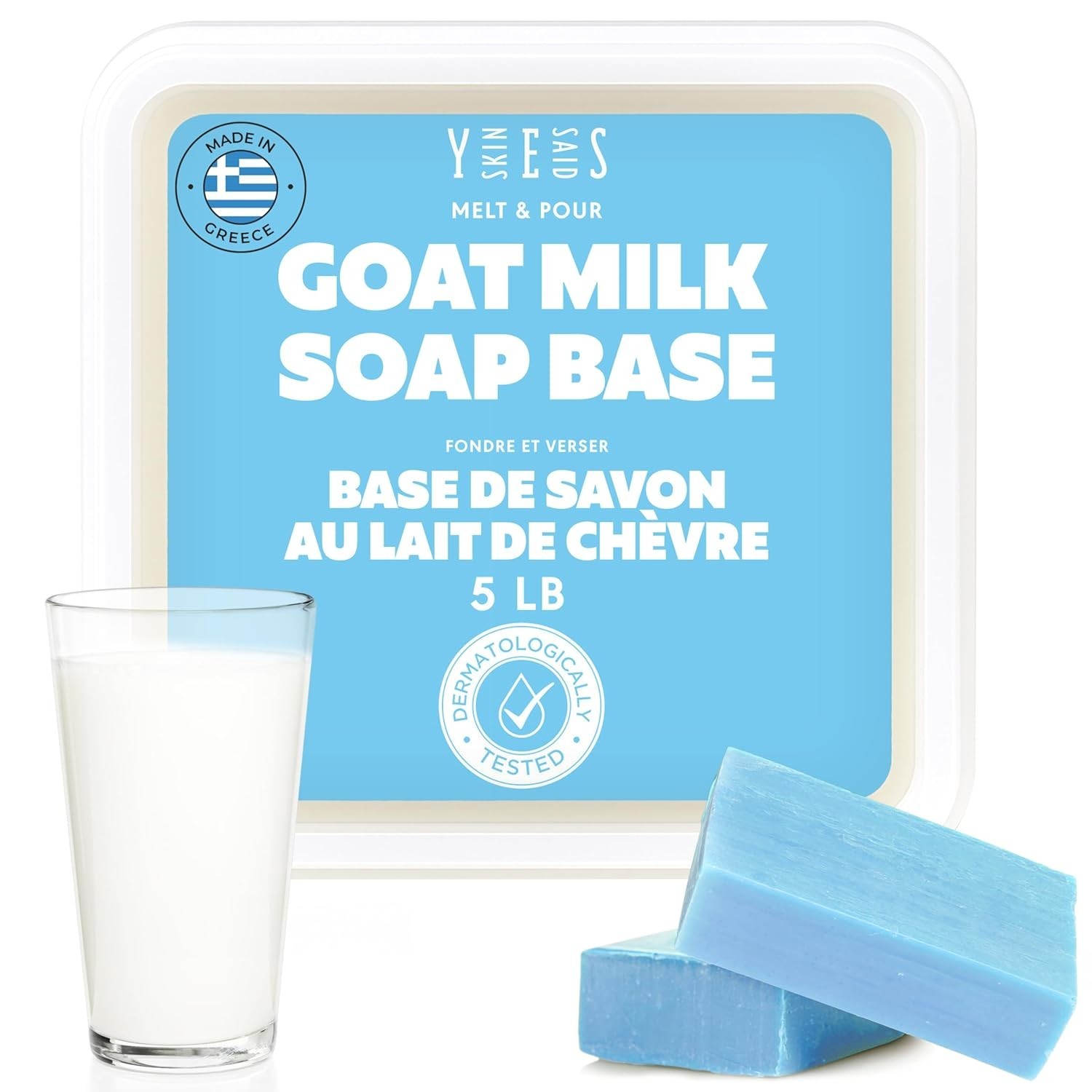 5Lb Goat Milk Soap Base – SLS/SLES Free, No Palm Oil, Organic – Melt and Pour…