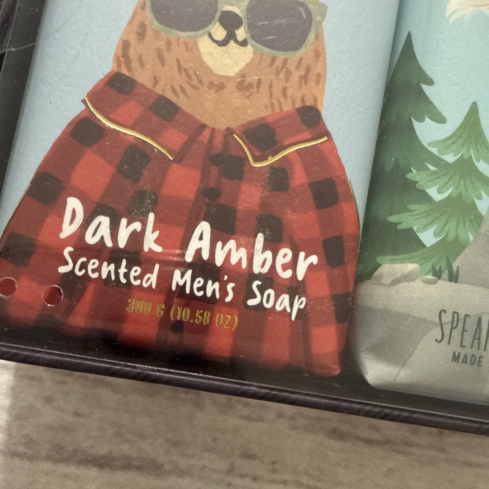Hunter & Grey Men Bar Soap Giftset 2pcs Dark Amber & Spearmint Basil 10.58 Oz
