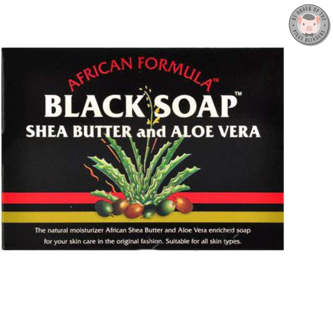 Moisturizing African Black Soap Bars with Shea Butter & Aloe Vera – 3.5 oz x 10