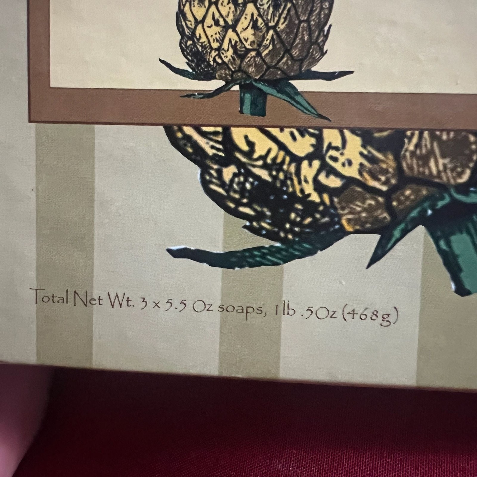 Warm Welcoming Three Scented Pineapple Guest Soaps Box Set Sealed in Box