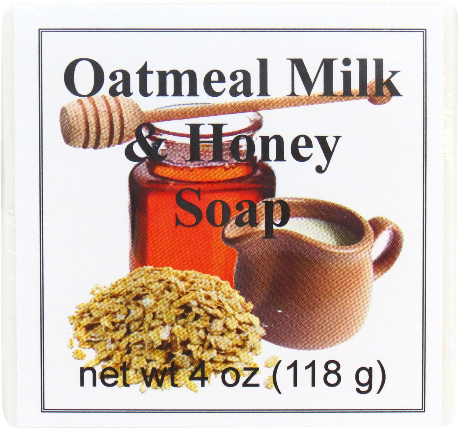 Oatmeal Milk And Honey Glycerin Soap by Eclectic Lady, 4 oz Bar