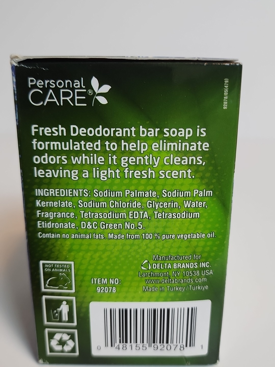 DEODORANT Bar Soap 3 oz Each ( 2/pk = Total 4 )NEW Sealed Lot 2 – P.Care FRESH