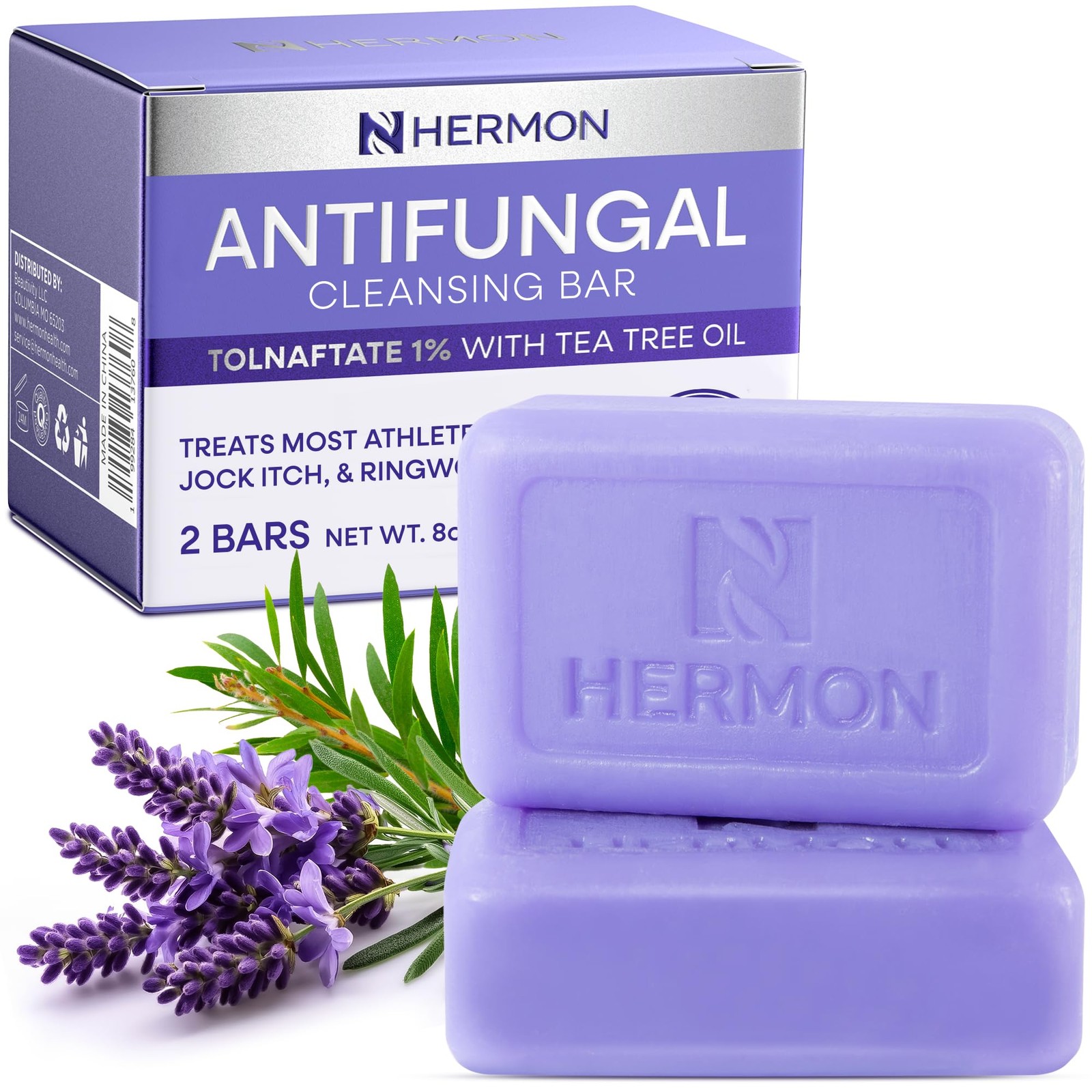 Hermon Antifungal Bar Soap: Antifungal Soap for Ringworm, Jock Itch & Athlete’s