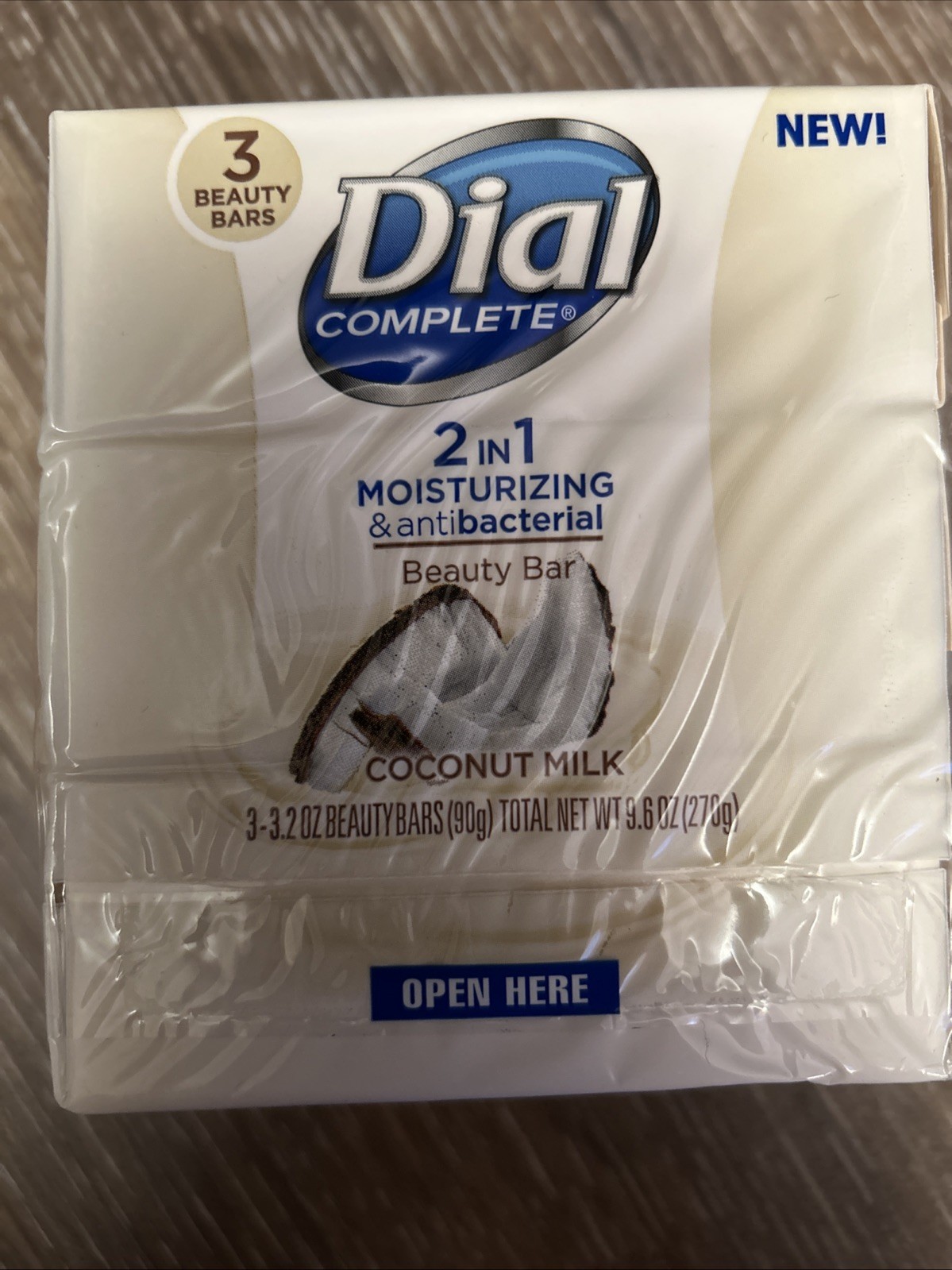 Dial Complete Coconut Milk 2-in-1 Antibacterial Moisturizing Beauty Bar Soap LOT