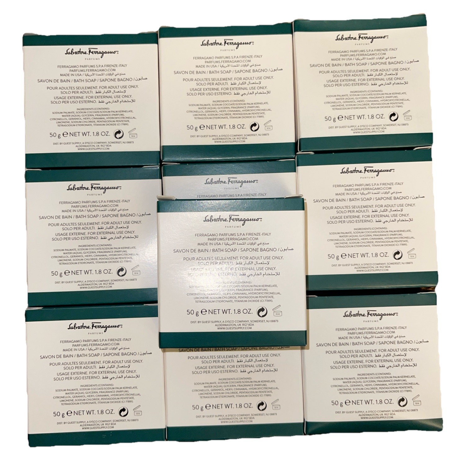 10X Salvatore Ferragamo Tuscan Soul Convivio Boxed Bar Soap Travel Size 1.8oz
