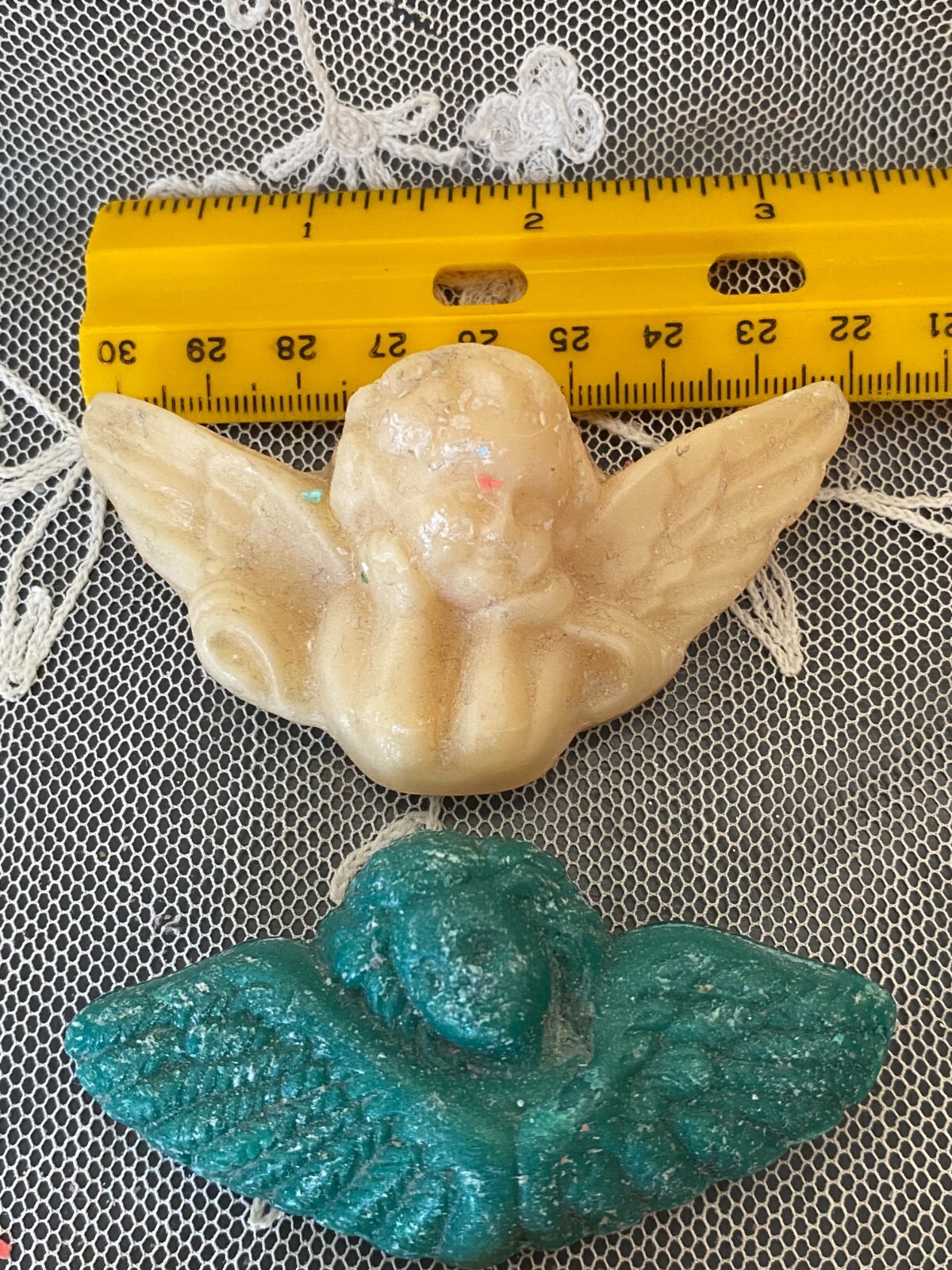Vintage Lot of 4 Scented Angel & Heart Soaps Decor Display