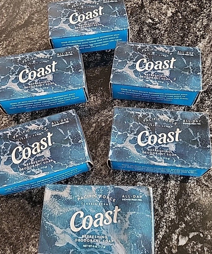 Coast Classic Scent Refreshing Deodorant Soap 6 Bars – 4oz