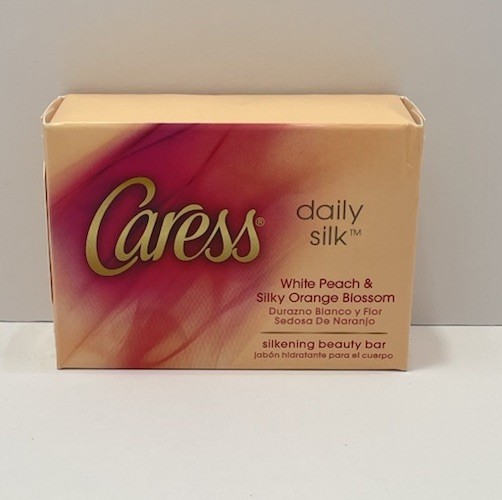 Caress Daily Silk Bar Soap White Peach and Orange Blossom Scent 3.75 oz Lot Of 2