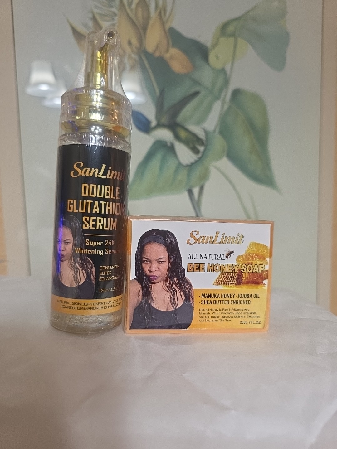 SanLimit Serum and Bee Honey Soap Lot of 2 Set Serum 4.2 Fl Oz, And Soap 7fl oz
