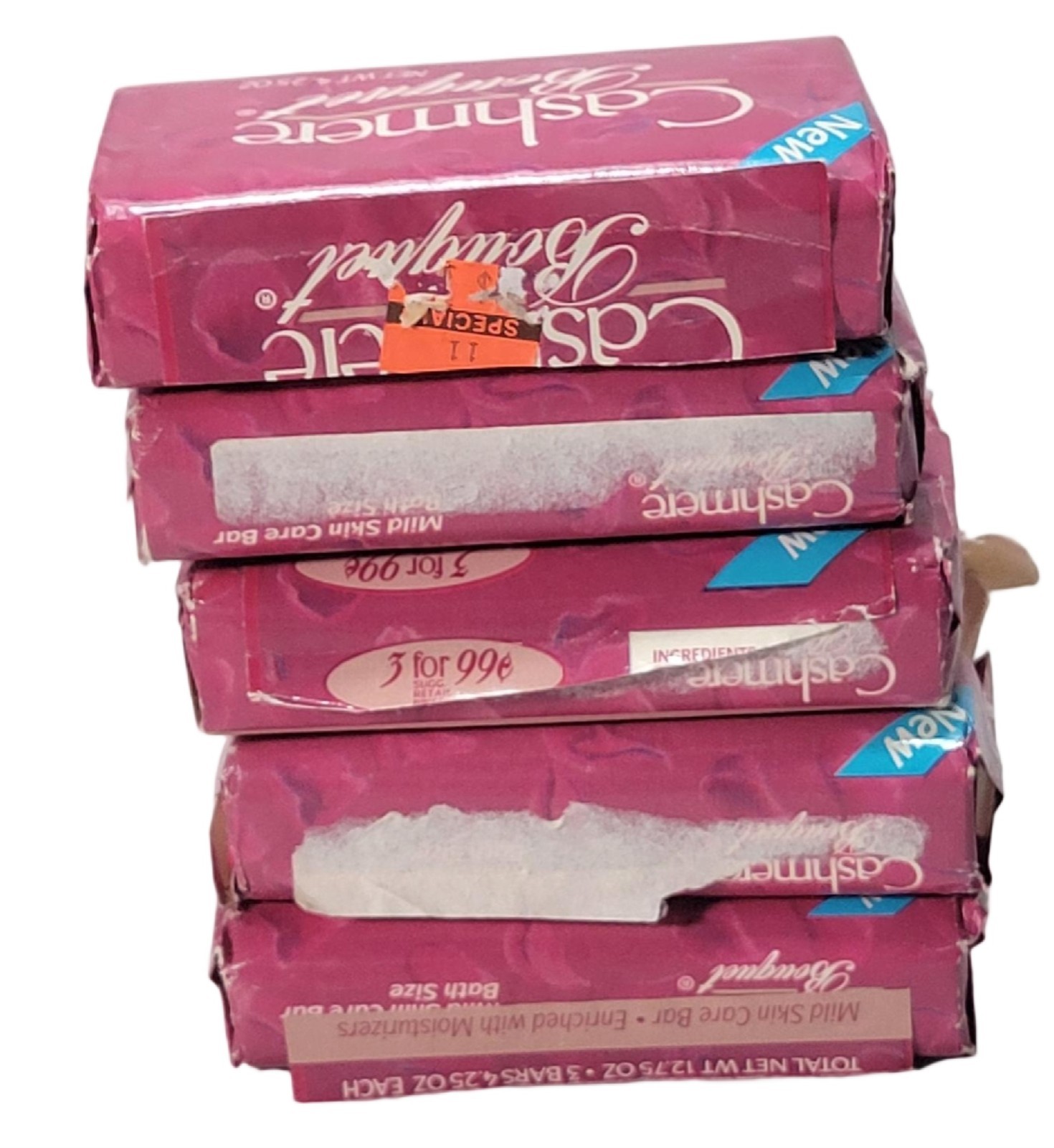Vtg Cashmere Bouquet Classic Fragrance Beauty Bar Soap 5 Bars Total 4.25 oz each