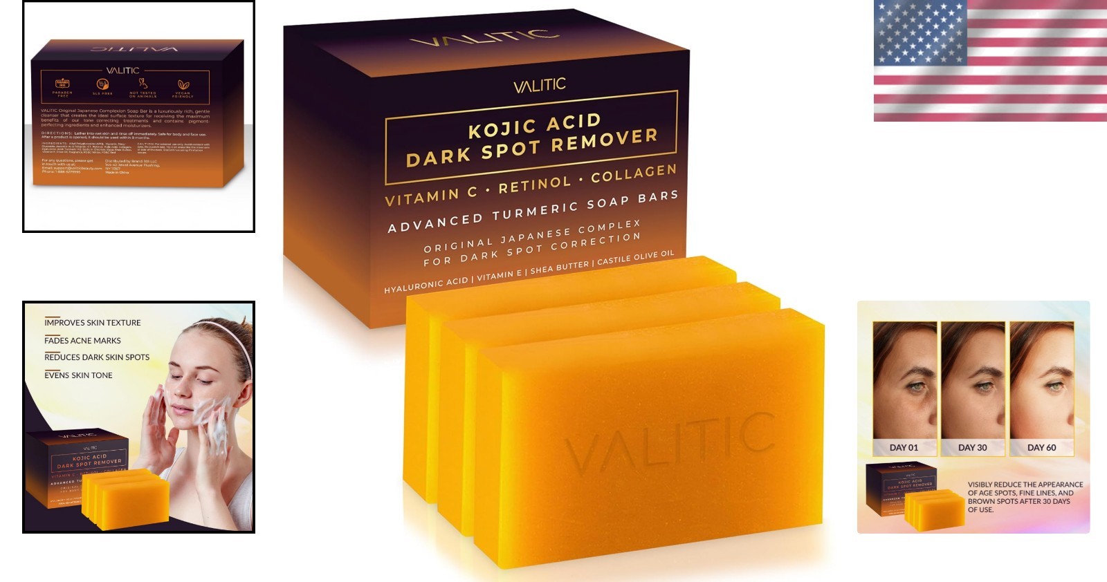 Revitalizing Kojic Acid Soap Bars with Turmeric & Retinol – Brighten & Nourish