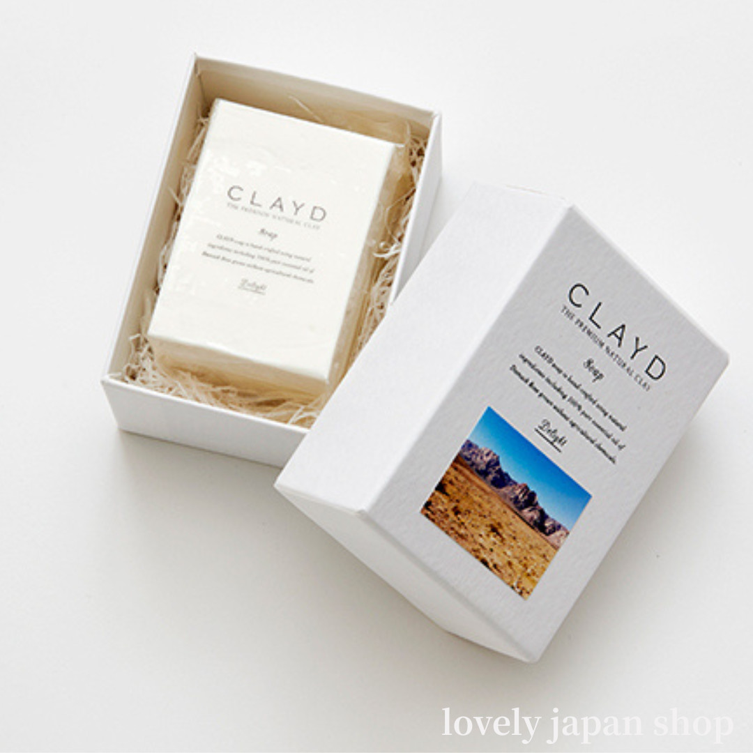 CLAYD Damask Rose Clay Soap 195g / 6.88 oz Face & Body Cleanser Made in Japan