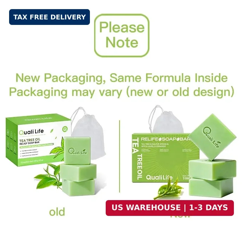 Tea Tree Soap For Oil & Itchy Skin, Pack of 3 | Soap Bar for Face & Body, Antifu