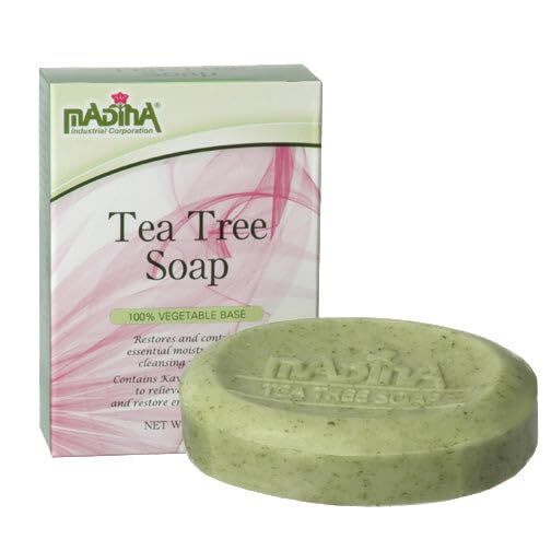 Tea Tree Soap by Madina 00% Vegetable base 4.75 oz Bars 6 or 12 Pk