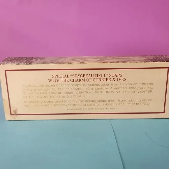 Vintage AVON 1876 Winterscapes Special Occasion “Stay-Beautiful” Soaps