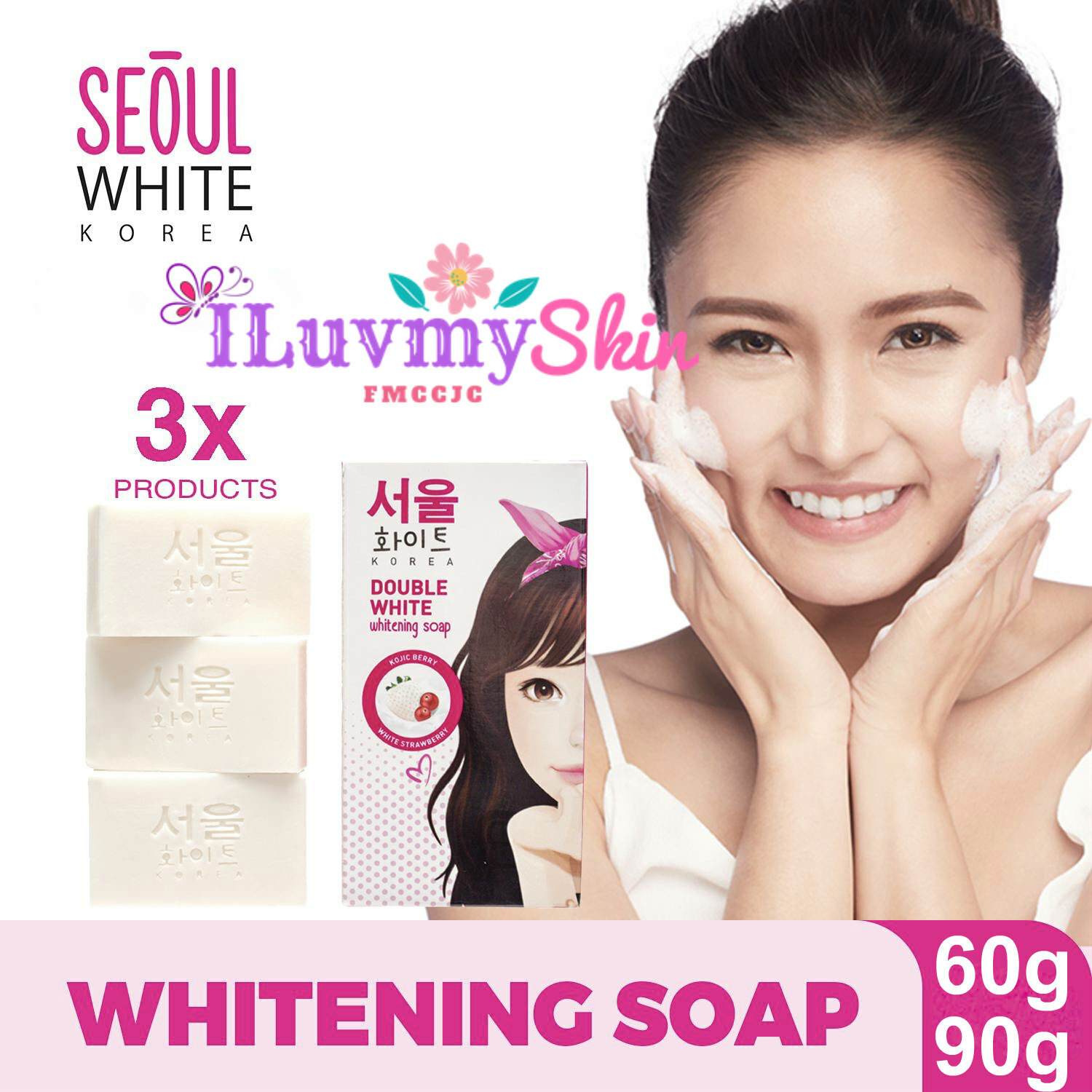 Seoul White Korea Double White Whitening Soap (Triple Pack)