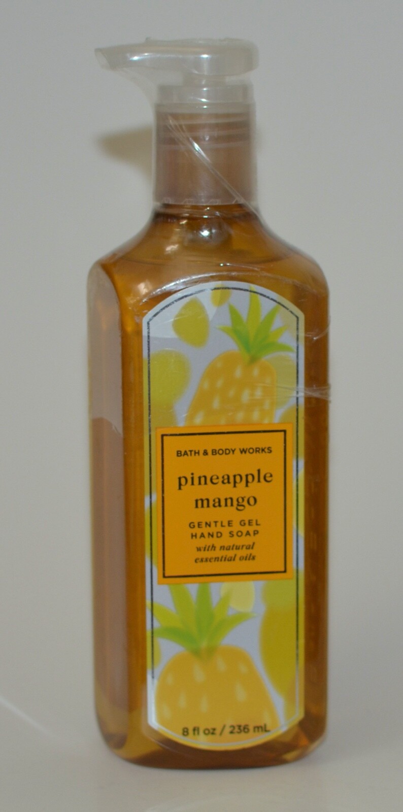 1 NEW BATH & BODY WORKS PINEAPPLE MANGO GENTLE GEL HAND SOAP WASH ESSENTIAL OILS