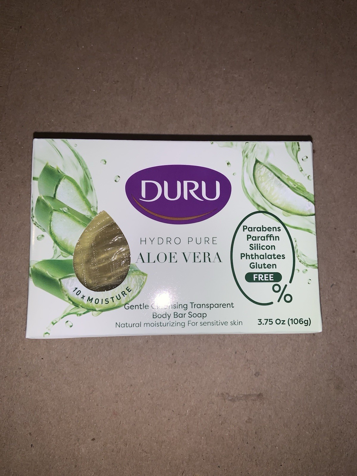 10X Lot Duru Hydro Pure Aloe Vera Soap Bar 3.75 Oz Parabens Gluten Free