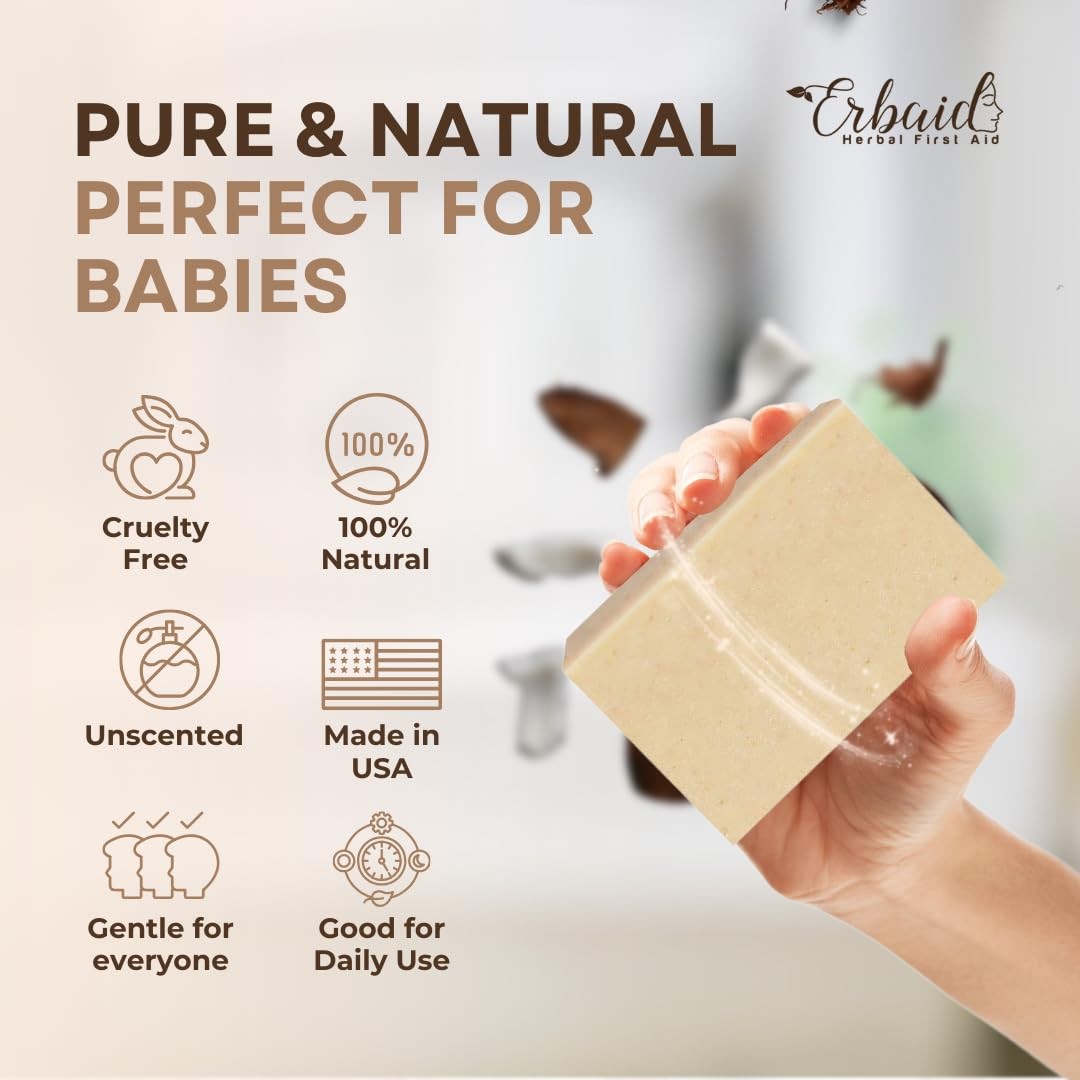 Oatmeal Goat Milk Soap Bar 2 Pack – Eczema & Sensitive Skin Relief