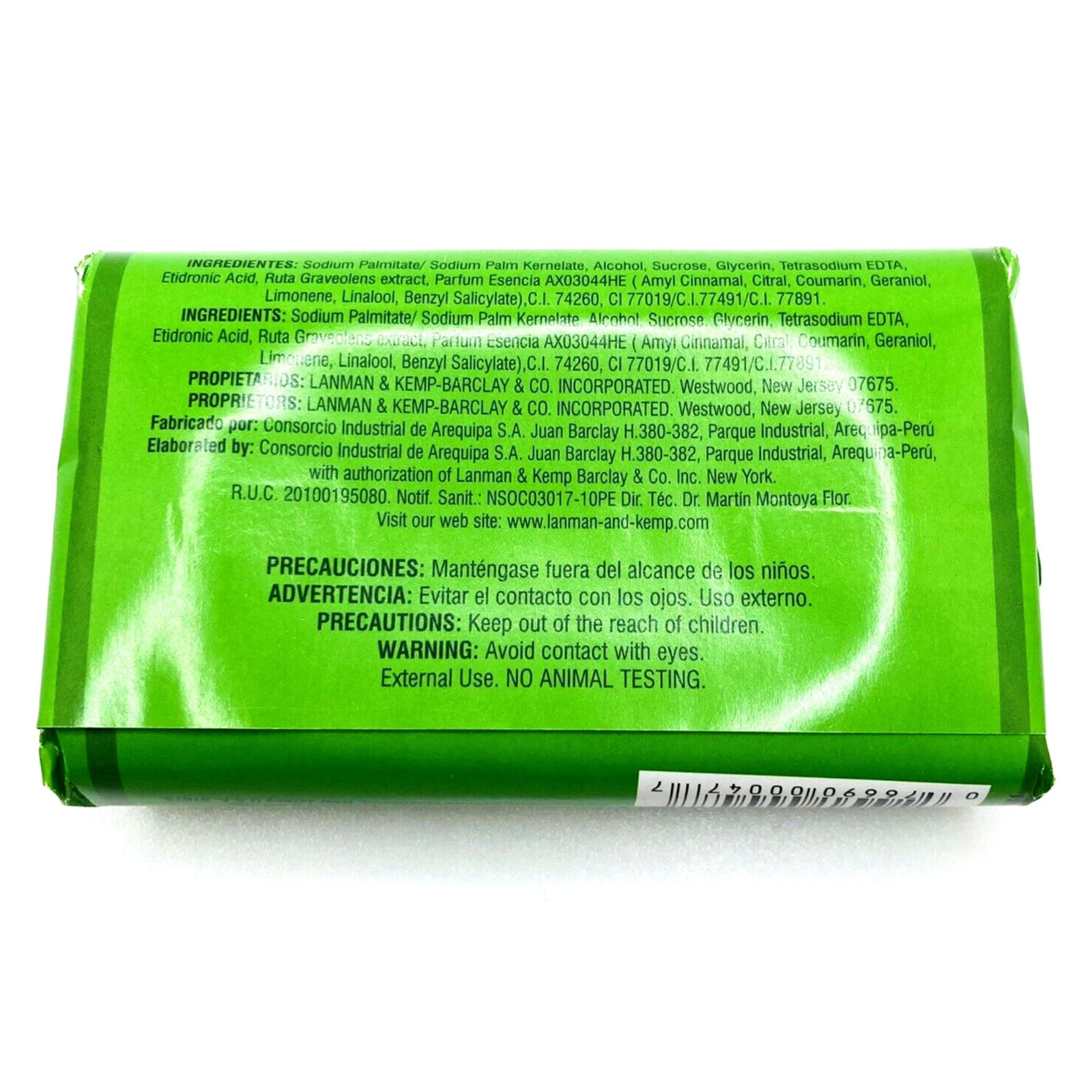 Murray & Lanman Rue Glycerine Soap Bar 3.35 oz Jabon de Ruda Single Bar