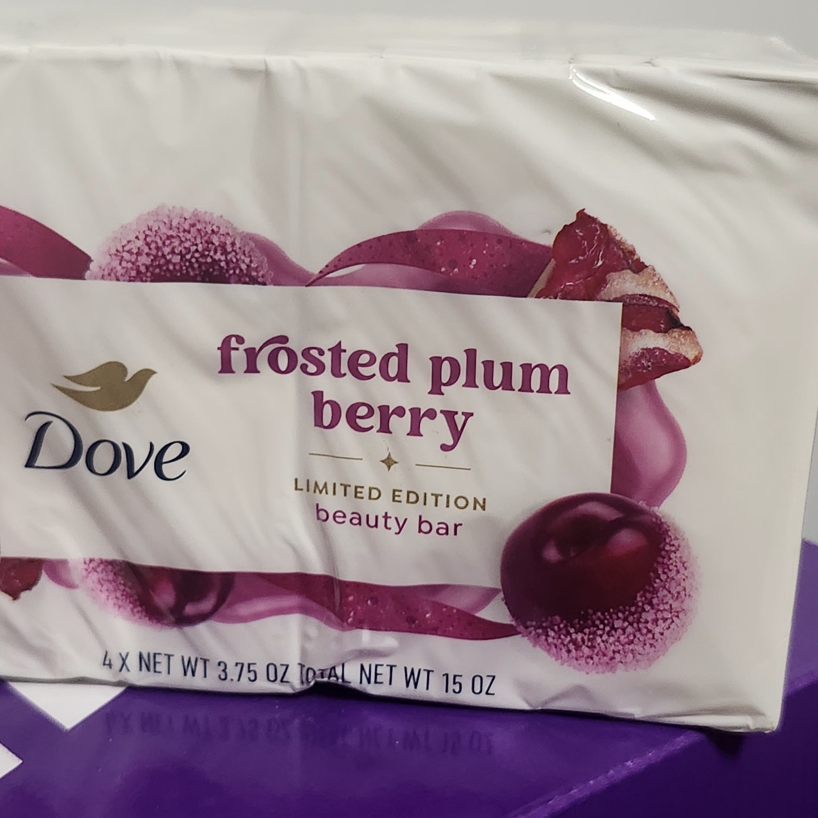 Dove Limited Edition Holiday Treats Frosted Plum Berry Mixed Soaps Scrubs Ect..
