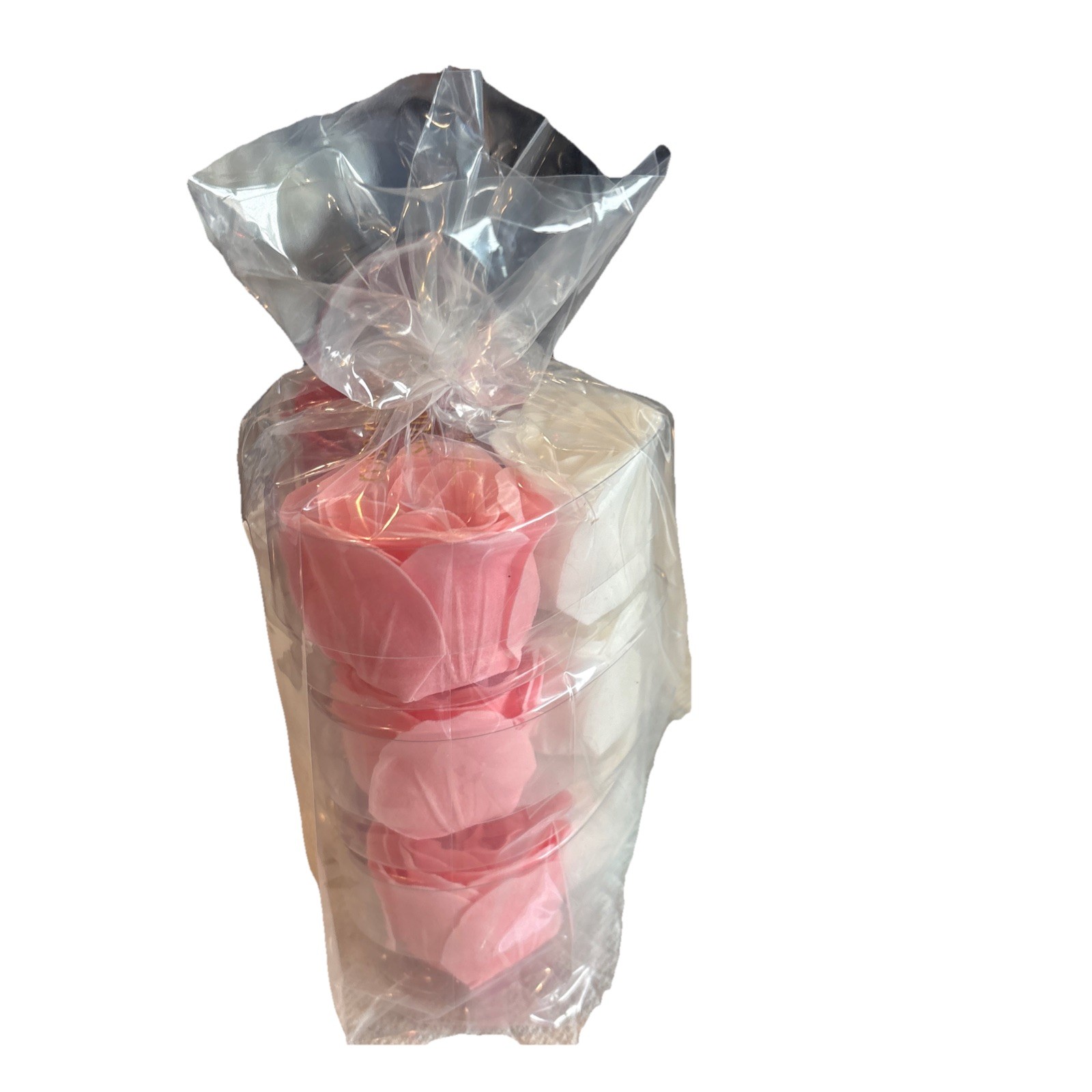 GiftCraft Rose Petal Soap. Red, Pink And White In A 3”Heart Shaped Box-3 boxes