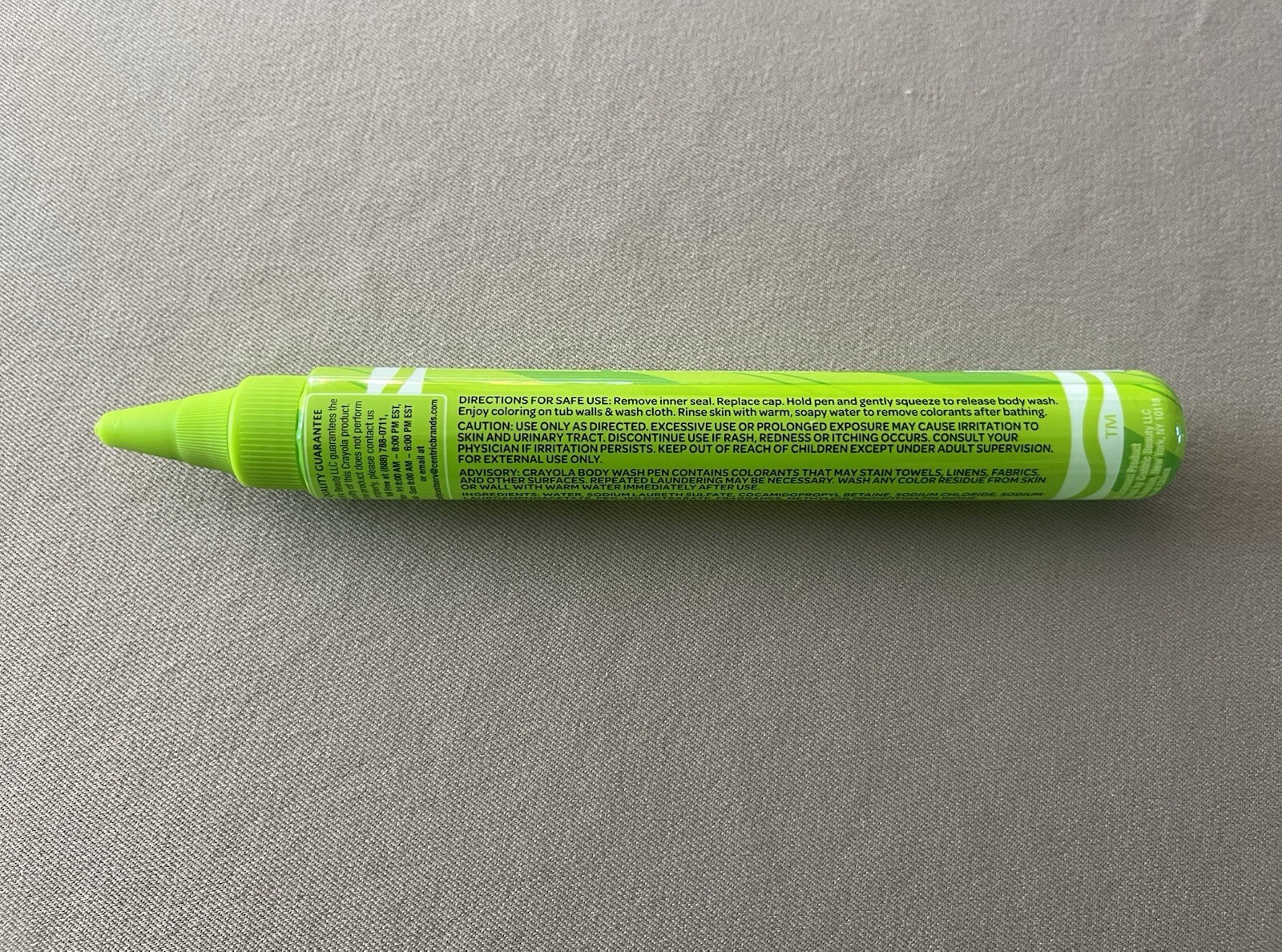 1.9 Oz Crayola Bathtub Body Wash Pen In Screamin’ Green Apple, For Ages 3+, New!