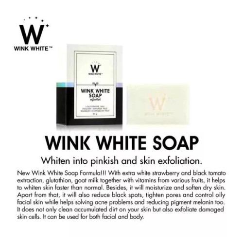 1 X 80g Wink White Soap Gluta Whitening Body Pure Face – Free Shipping