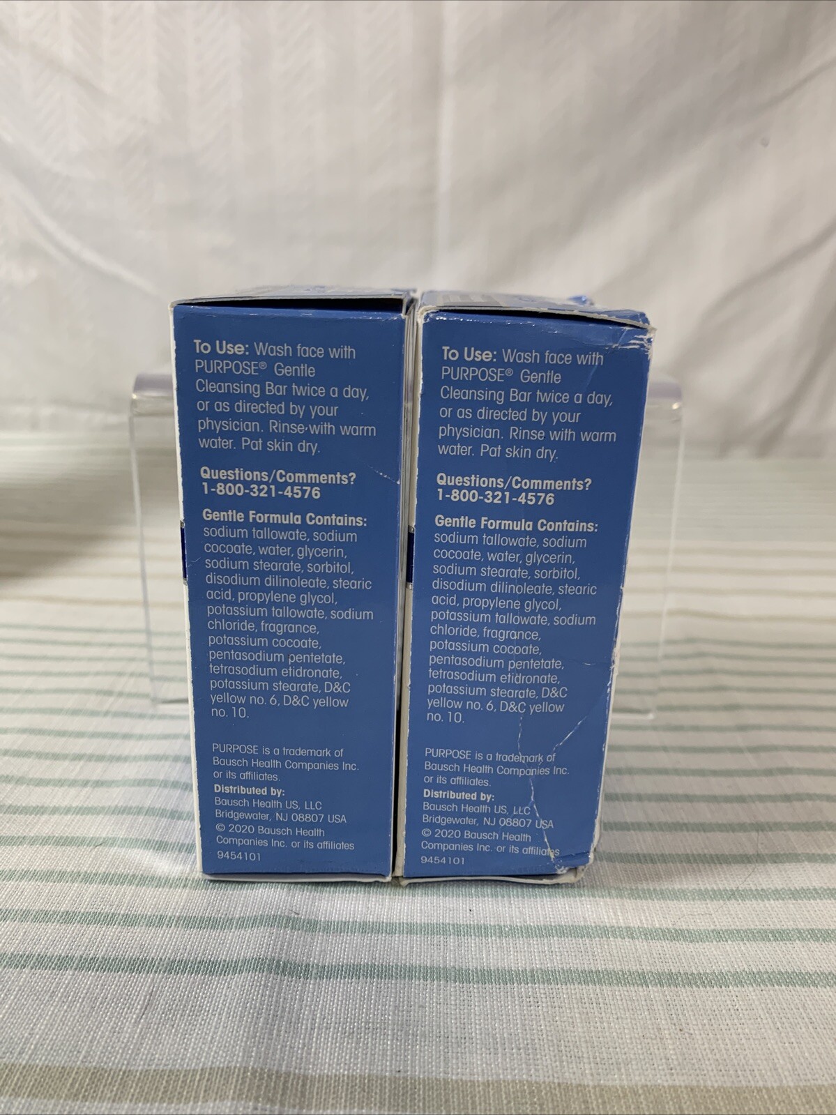 Purpose Gentle Cleansing Face Bar Soap Oil-Free Hypoallergenic 3.6 Oz lot of 2