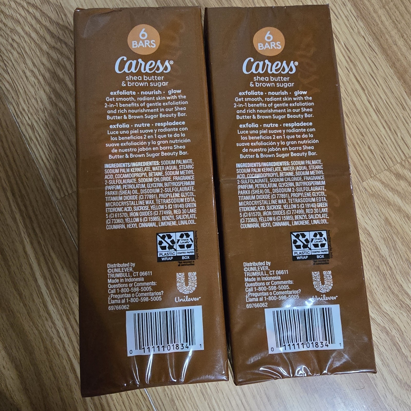 Caress Shea Butter Brown Sugar Bar Soap Exfoliating Beauty Bars 12 Bars Lot Of 2
