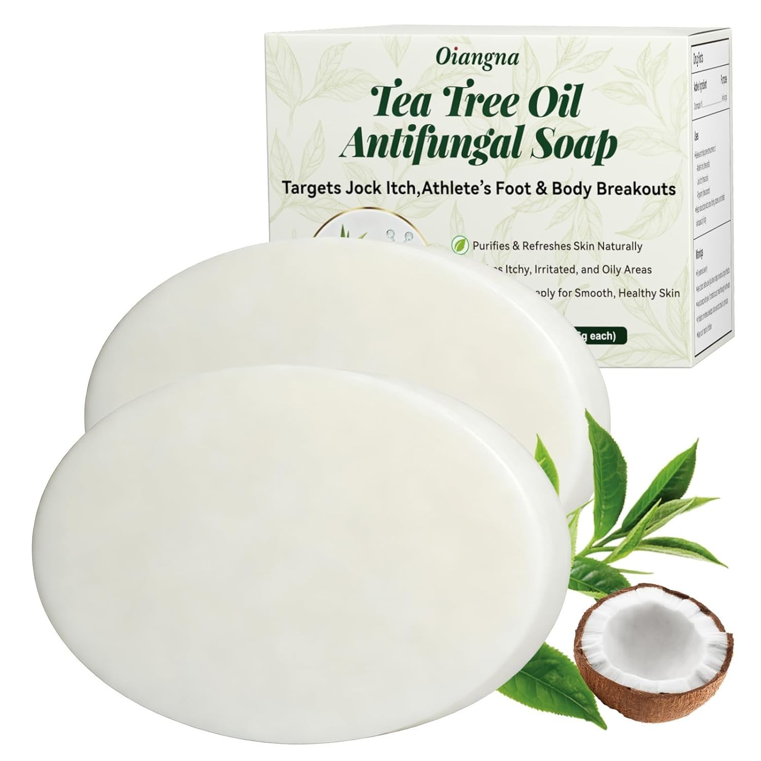 Antifungal Soap, Tea Tree Antifungal Soap Bar for Back Acne, Athlete’s Foot, …