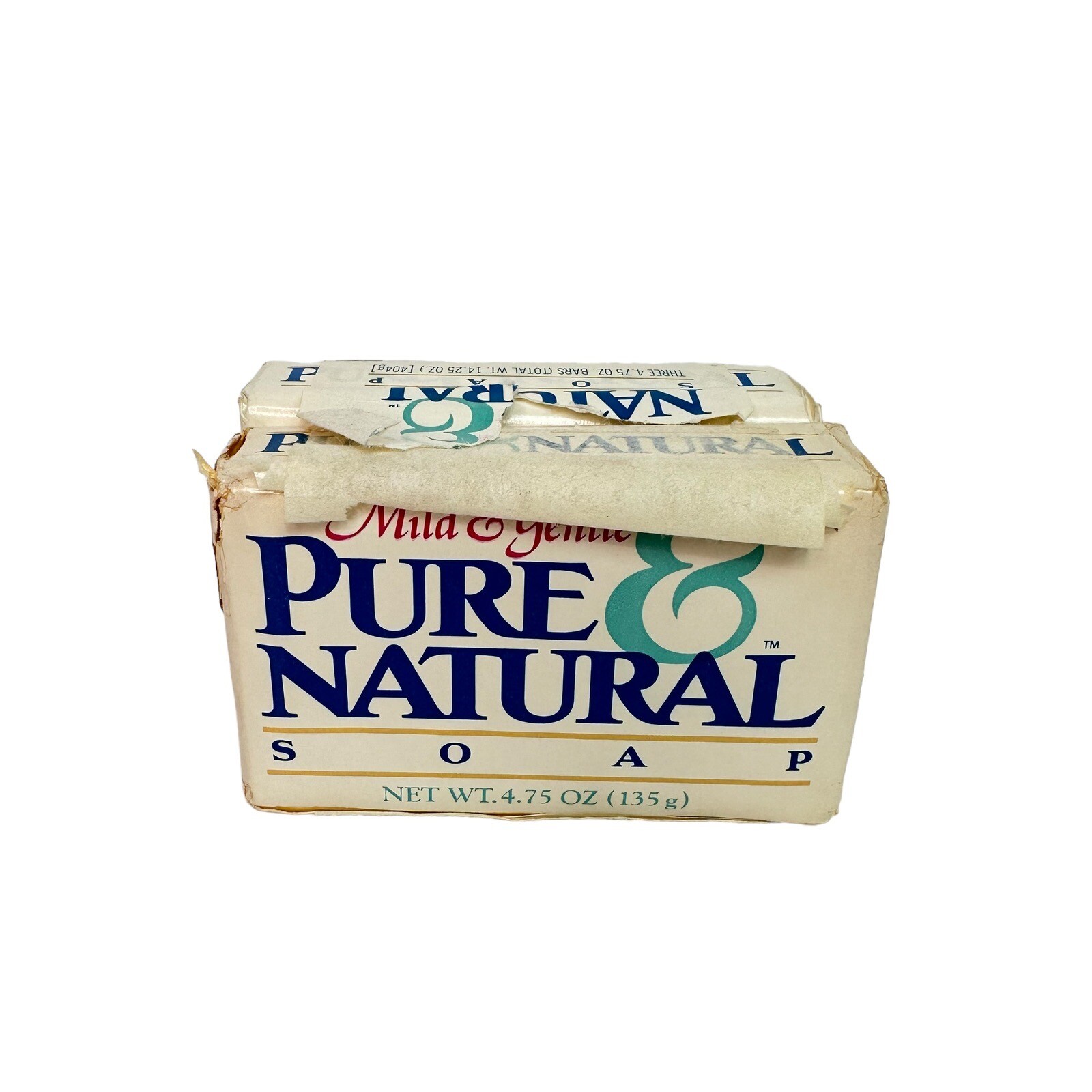 2 Vintage Rare New Pure & Natural Bath Soap Bar 4.75oz Sealed NOS Movie Prop USA