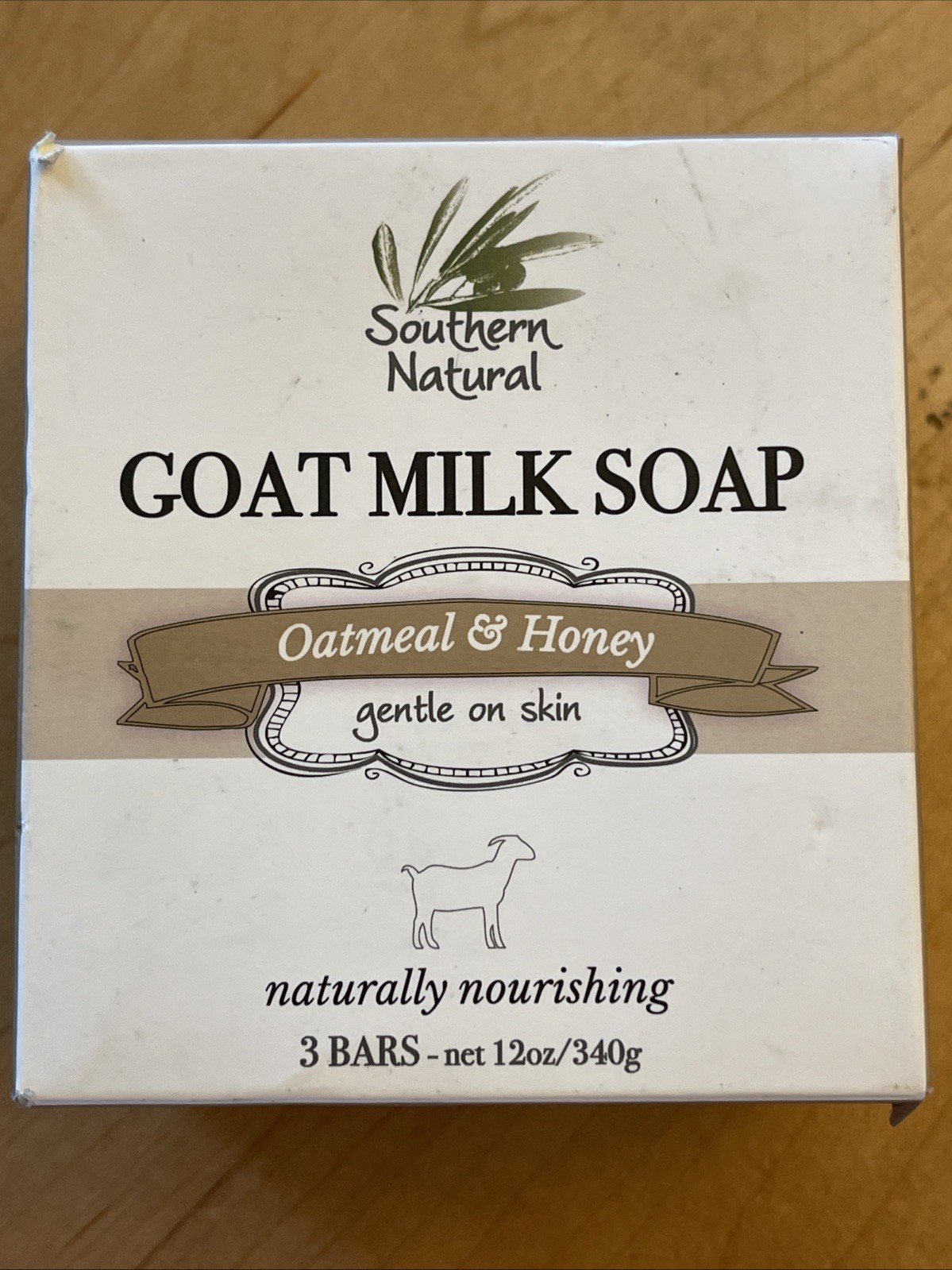 Southern Natural Goat Milk Soap Bar – Oatmeal Milk & Honey 3 Pack New In Box