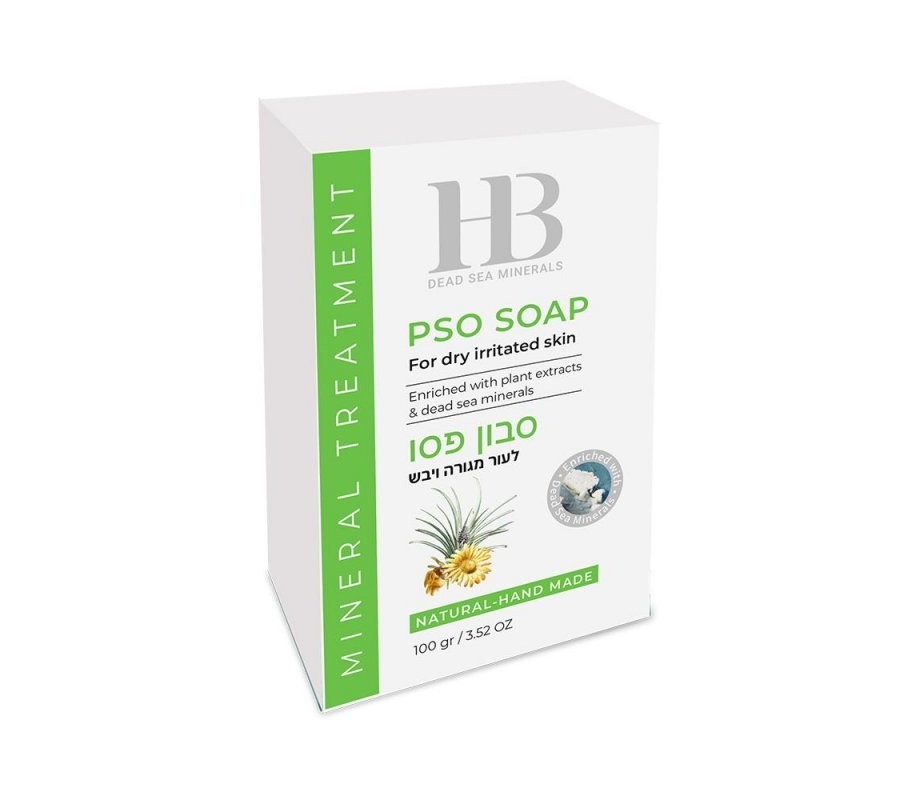 H&B Dead Sea Mineral Mud Soap for Dry Irritated Skin 100g Made in Israel