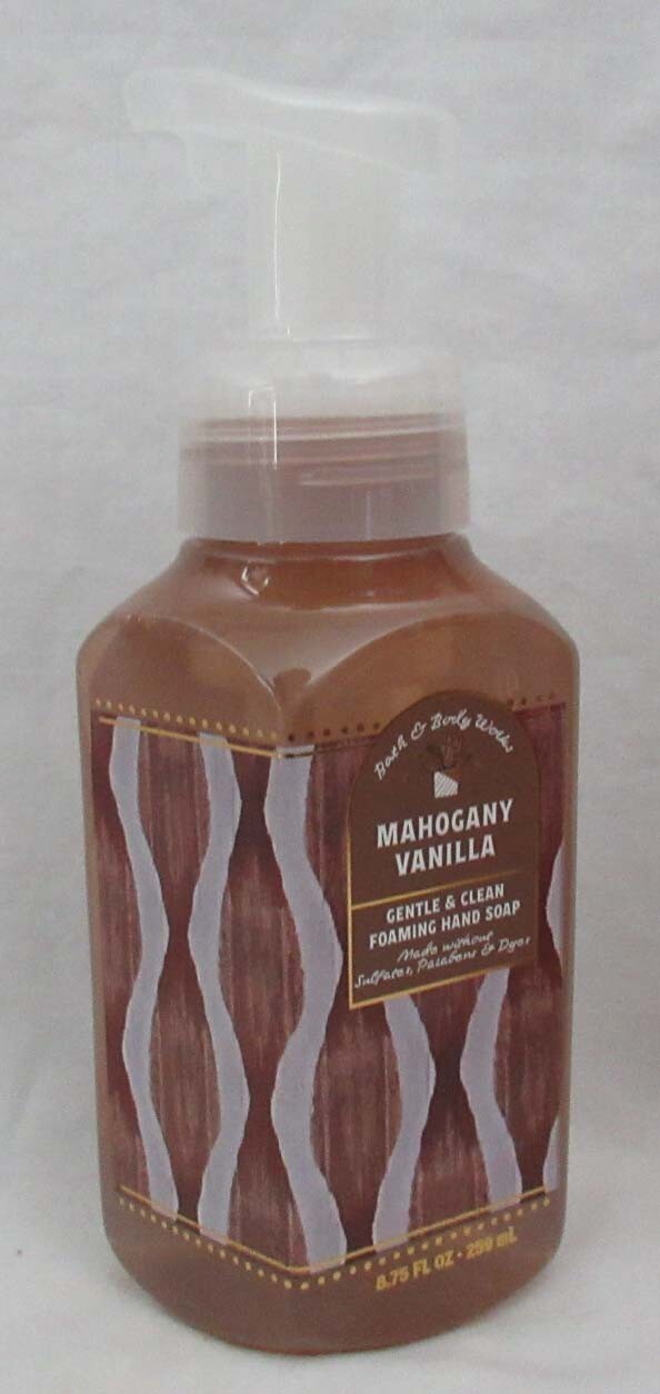 Bath & Body Works Gentle & Clean Foaming Hand Soap Set Lot of 2 MAHOGANY VANILLA